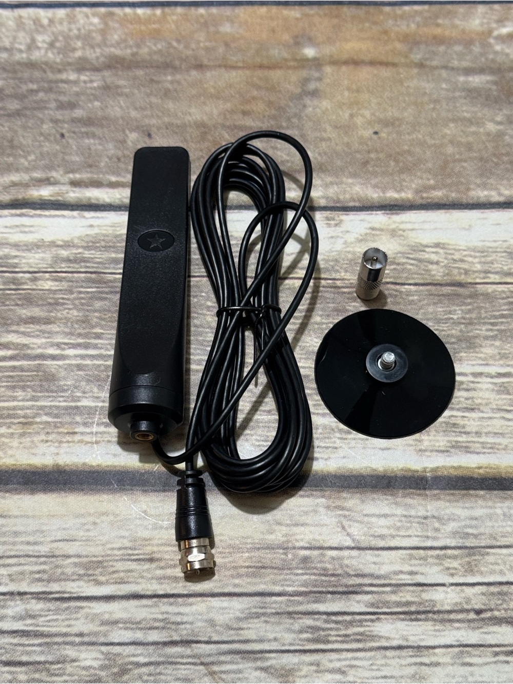 TV Antenna with Coax Cable and Mount - Black